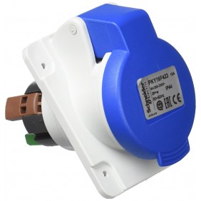 Schneider PKY16F423 Industrie-Unterputzdose 2x16 A + E Zubehör 230 V blau