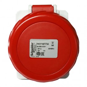 Schneider PKY16F734 Industrie-Unterputzdose 3x16 A + E Zubehör 400 V