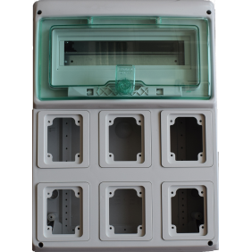 Schneider 10366 Industrieverteiler 12 Module für 6 Steckdosen Unterputz Zubehör