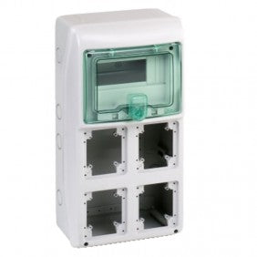 Schneider Industrieverteiler 8 Module für 4 Steckdosen IP65 10364 Industrieverteiler Zubehör