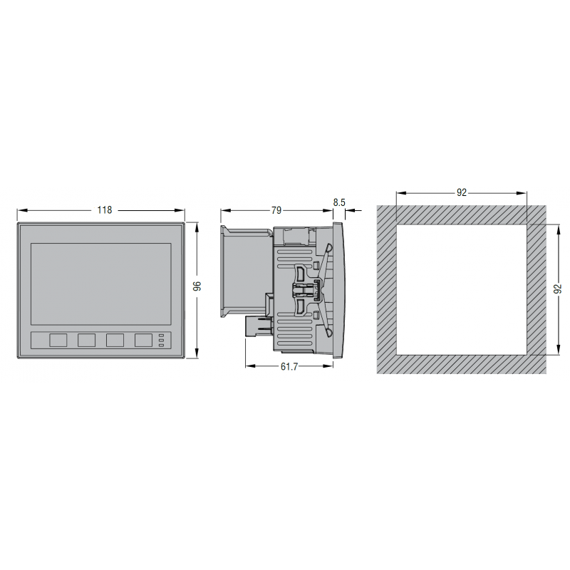 Lovato PMVF3000 Schutzschnittstelle mit Display 6 W