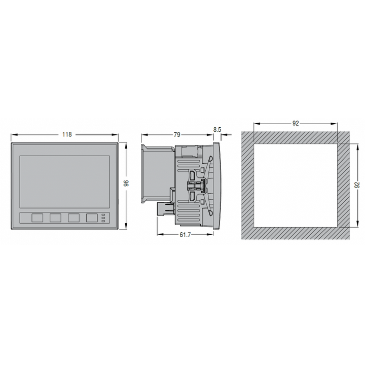 Lovato PMVF3000 Schutzschnittstelle mit Display 6 W