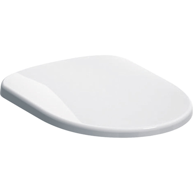 Geberit Sitz mit Scharnieren aus Kunststoffmaterial und Befestigung von unten, ohne Soft-close, Weiß, glänzende Oberfläche SELNOVA 500.330.01.1