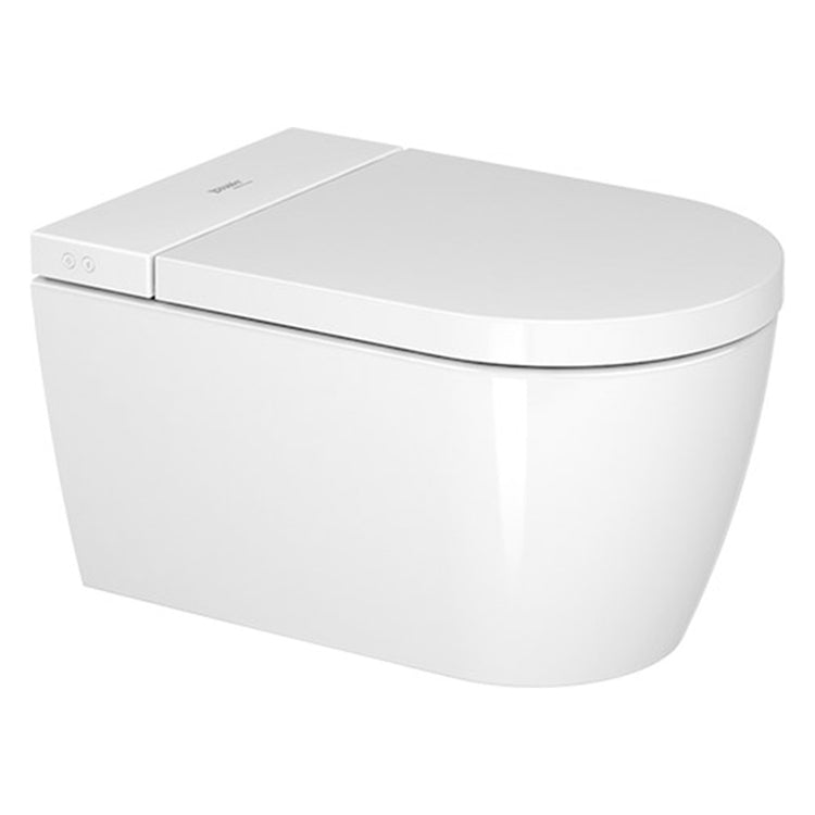 Duravit Sensowash® Starck F Lite Wand-WC, ohne Rand, inklusive Sitz mit Bidetfunktion, Weiß, glänzende Oberfläche 650001012004310