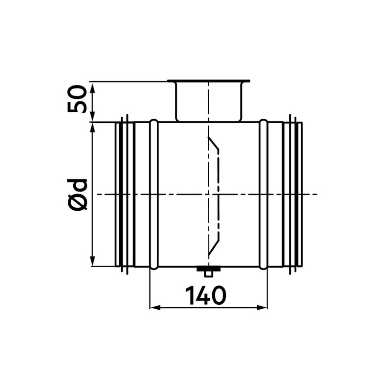 Irsap Absperr- und Einstellklappe mit manueller Einstellung, DN160 und Ø 158 mm DLZSER016000