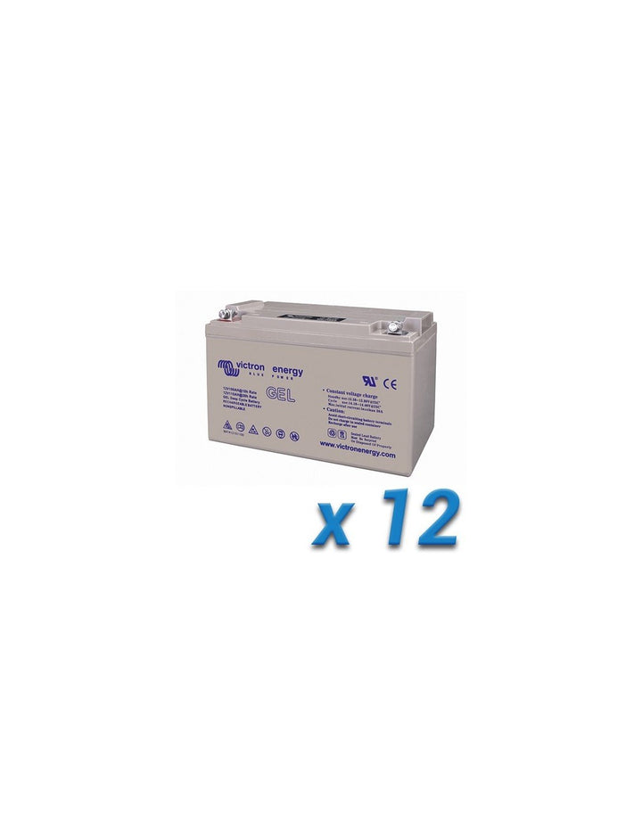 Set 12 x Batterie 110Ah 12V GEL Deep Cycle Victron Energy Photovoltaik Camper