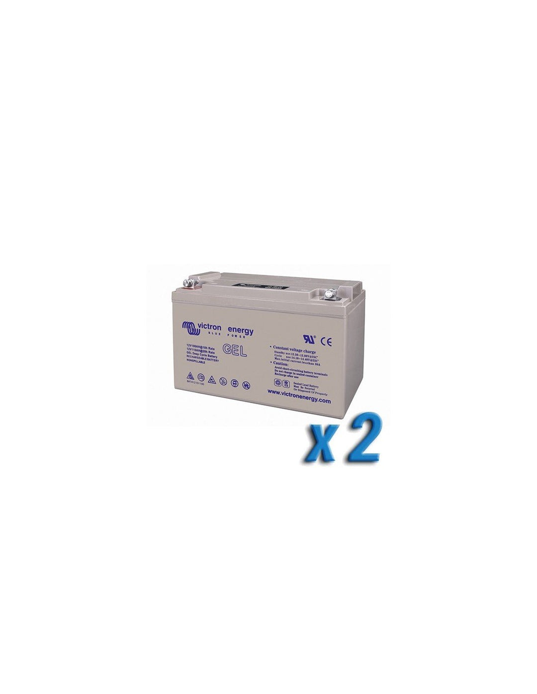 Set 2 x Batterie 110Ah 12V GEL Deep Cycle Victron Energy Photovoltaik Camper