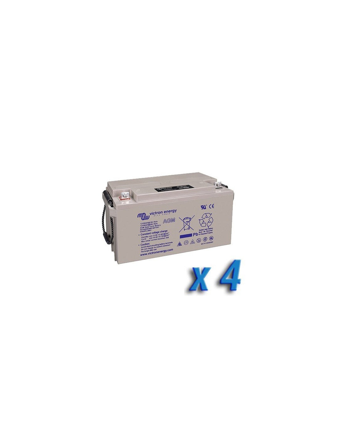 Set 4 x Batterie 165Ah 12V AGM Deep Cycle Victron Energy Photovoltaik Camper