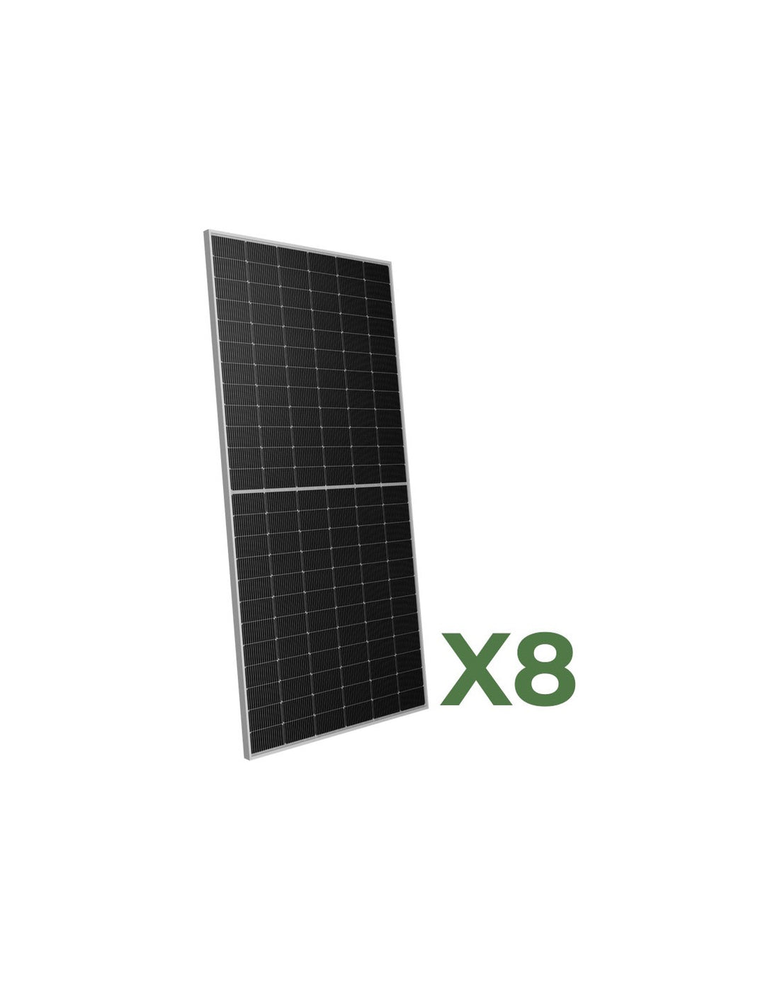 Set 8 595W Gesamt 4760W bifaziale Photovoltaik-Solarmodul mono Peimar Halbzellen