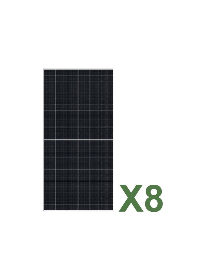 Set 8 TCL SOLAR T CLASS 625W Gesamt 5000W Mono Doppelseitiges Photovoltaik-Solarmodul
