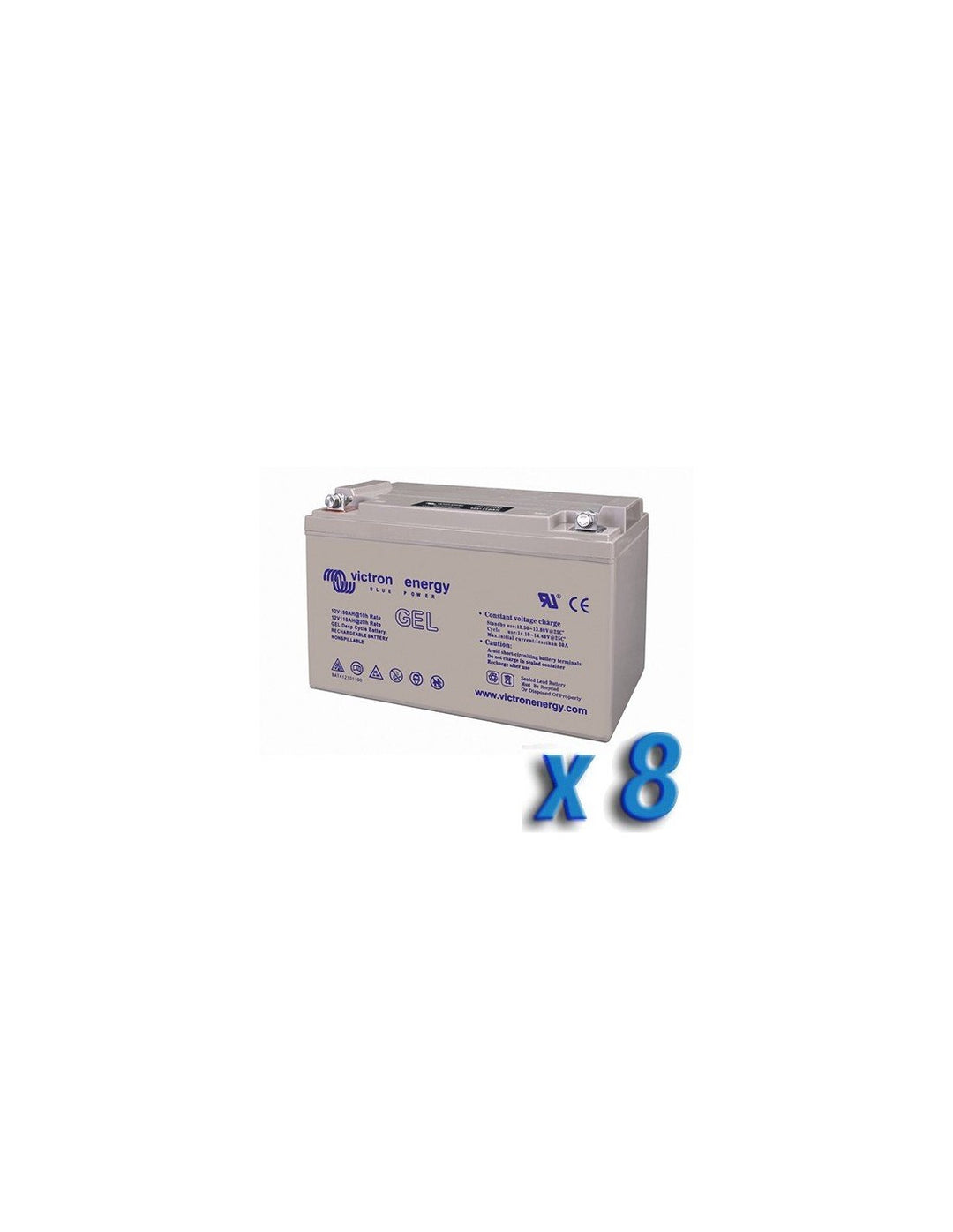 Set 8 x Batterie 130Ah 12V GEL Deep Cycle Victron Energy Photovoltaik Camper