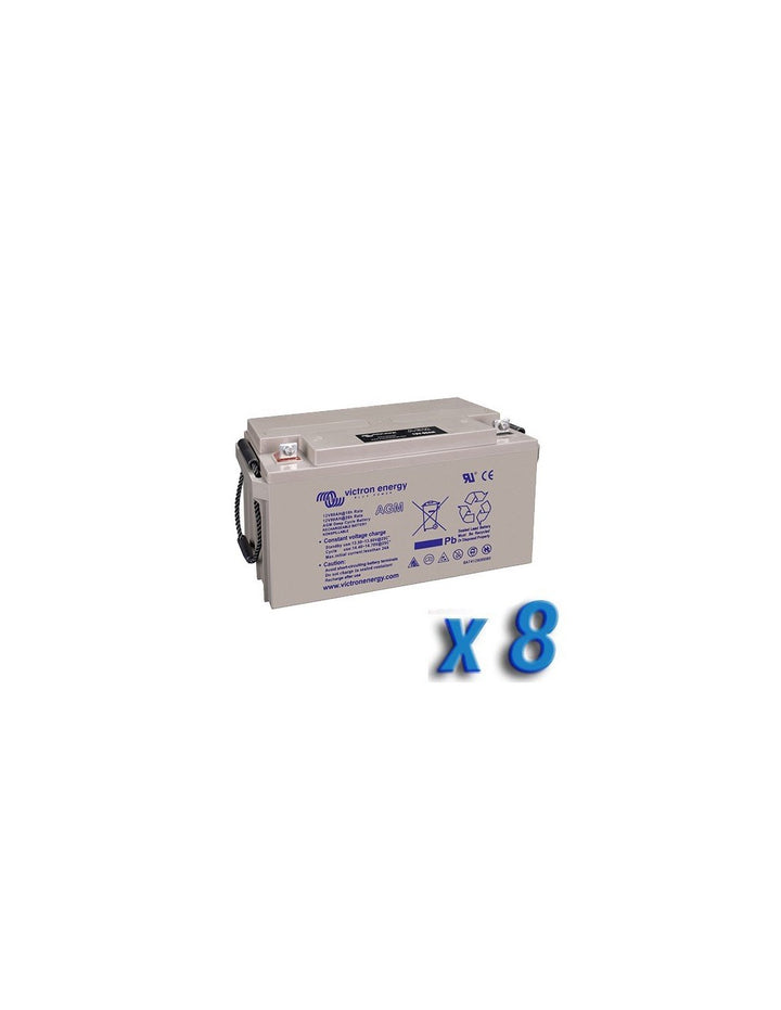 Set 8 x Batterie 220Ah 12V AGM Deep Cycle Victron Energy Photovoltaik Camper