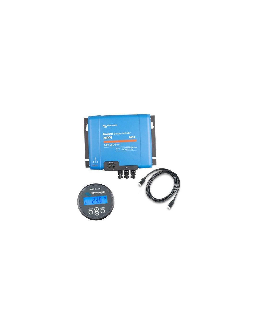 Set Charge Controller BlueSolar MPPT 150/60- 150VOC 60A+Display MPPT Control