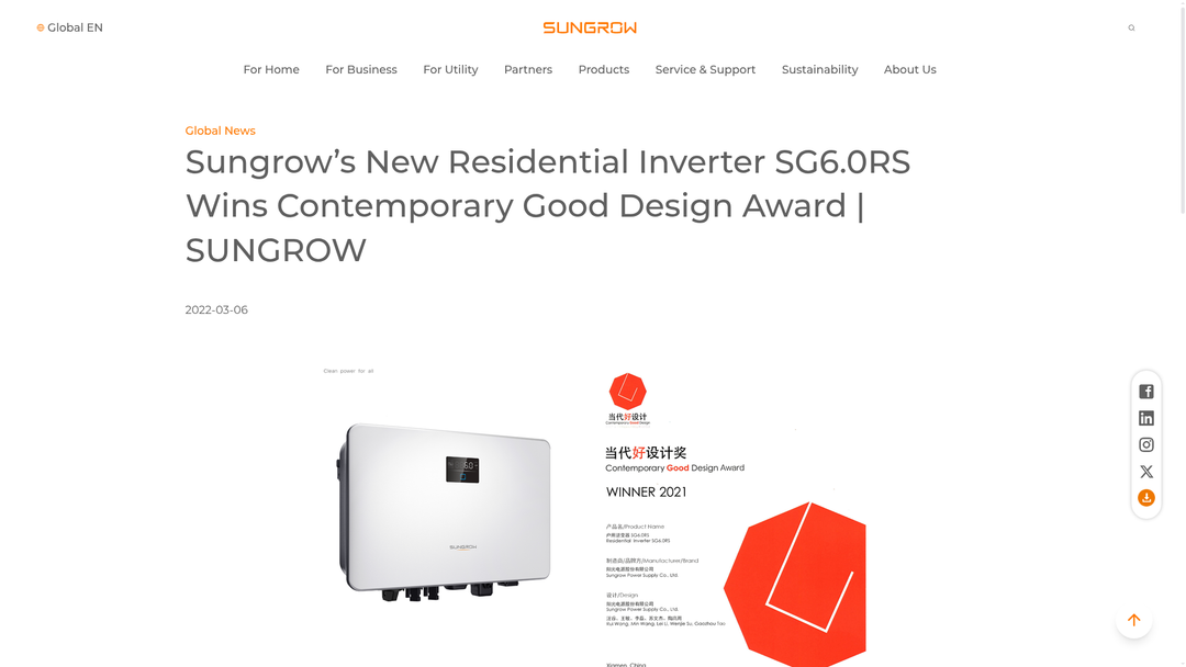 Sungrow SG6.0RS Wechselrichter