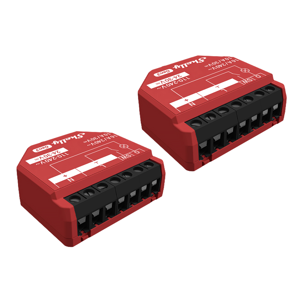 Shelly 1PM Gen3 Smart-Relais, 2er-Pack