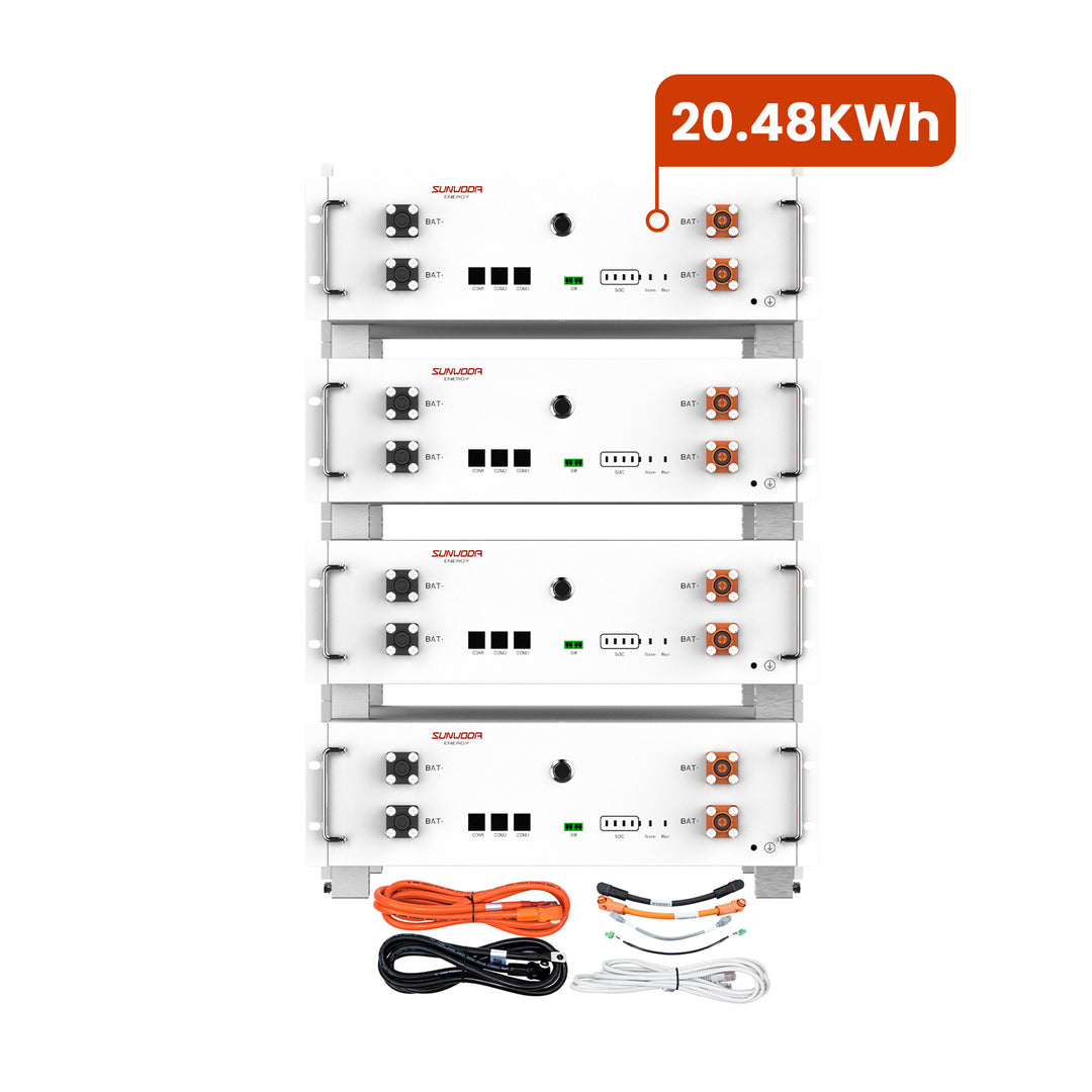 Sunwoda Atrix Batteriespeicher-Kit 20,48 kWh (4 × 5,12 kWh LV) für Victron und Solplanet
