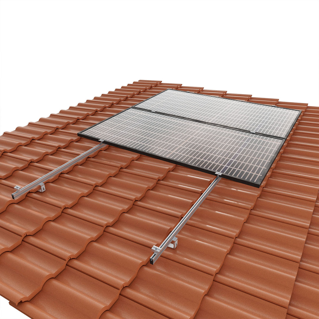 Sunfer Ziegeldach-Halterung mit Dachhaken, Montageset für 15 Module