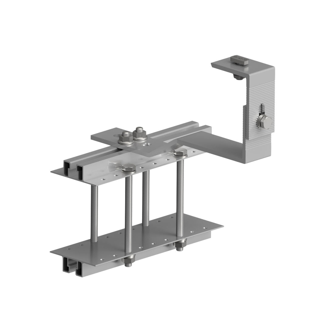 Sunfer S02.2 Ziegeldach-Montagesystem mit Dachhaken und Balkenklemme für 12 Module