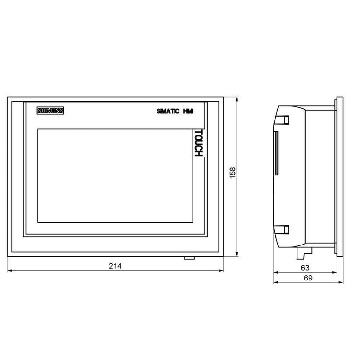 Siemens 6AV2124–0GC01–0AX0 HMI-Bediengerät 7 Zoll