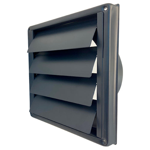 Paneir SMS 125 BL – Schwerkraftklappe, Edelstahl schwarz, Rohr 125 mm