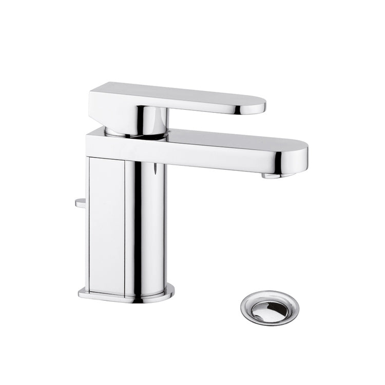 Bellosta Waschbeckenmischer H. 14 cm, Einloch, mit Ablauf, Chromoberfläche SOGNO 01-7005