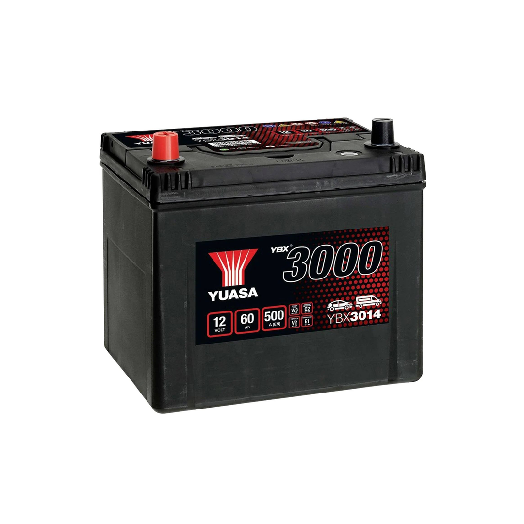 Yuasa Autobatterie YBX3014 – 12V 60Ah 500A – Zuverlässige Starterbatterie für PKW