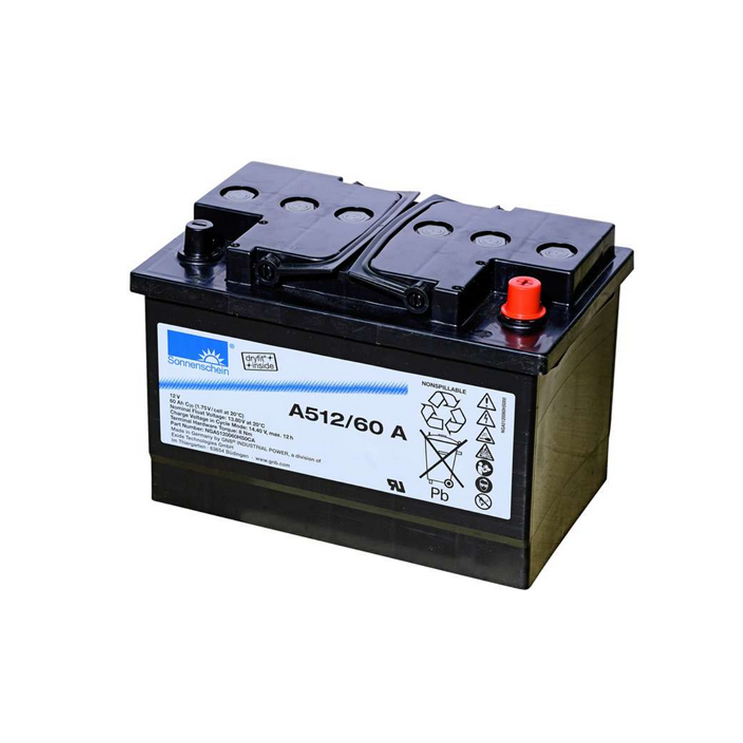 Sonnenschein Bleiakku A512/60 A inkl. MTZ – 12V 60Ah Gel-Akku wartungsfrei für Industrie & Backup