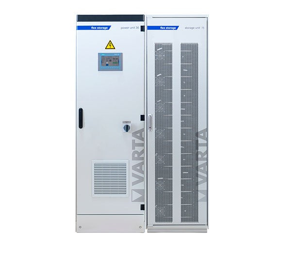 Solarics_VARTA Solarspeicher VARTA FLEX STORAGE E 36/75, GEWERBESPEICHER 67,5 KWH NUTZBAR, 36KW WR, INKL. INBETRIEBNAHME