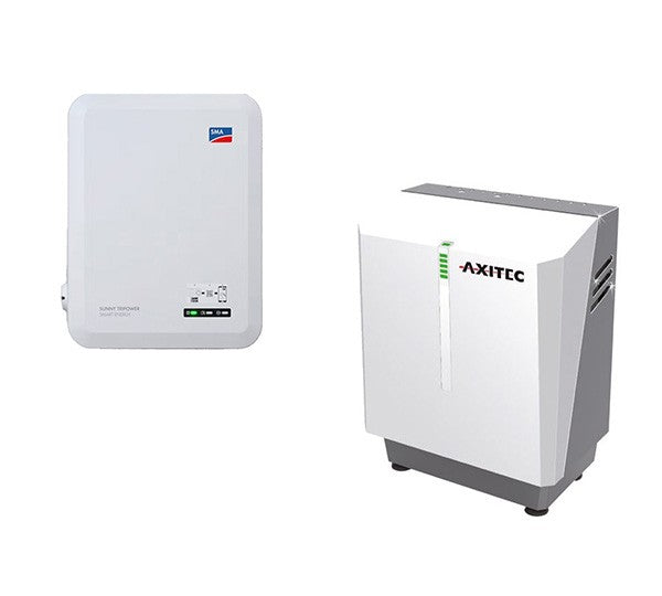 AXITEC + SMA Solarspeicher LI 12.5 SH + SMA STP 8.0 SMART ENERGY HIGH VOLTAGE LITHIUM-IONEN-BATTERIESPEICHERSYSTEM