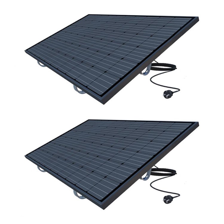 Sonnenkraft Photovoltaikmodule Plug-In 0,6 kW mit integriertem Micro-Inverter, mit Bodensystem SONNENKRAFTWERK SKW325 2x15344001.IT+2534+2400+2x2413