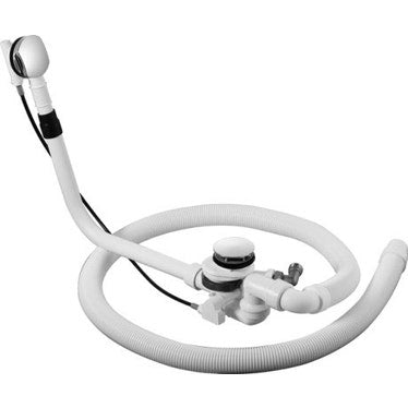 Duravit Ablaufgarnitur mit Auslauf vom Ablaufventil, für Whirlpools mit Air-System, Chromoberfläche QUADROVAL 791275000001000