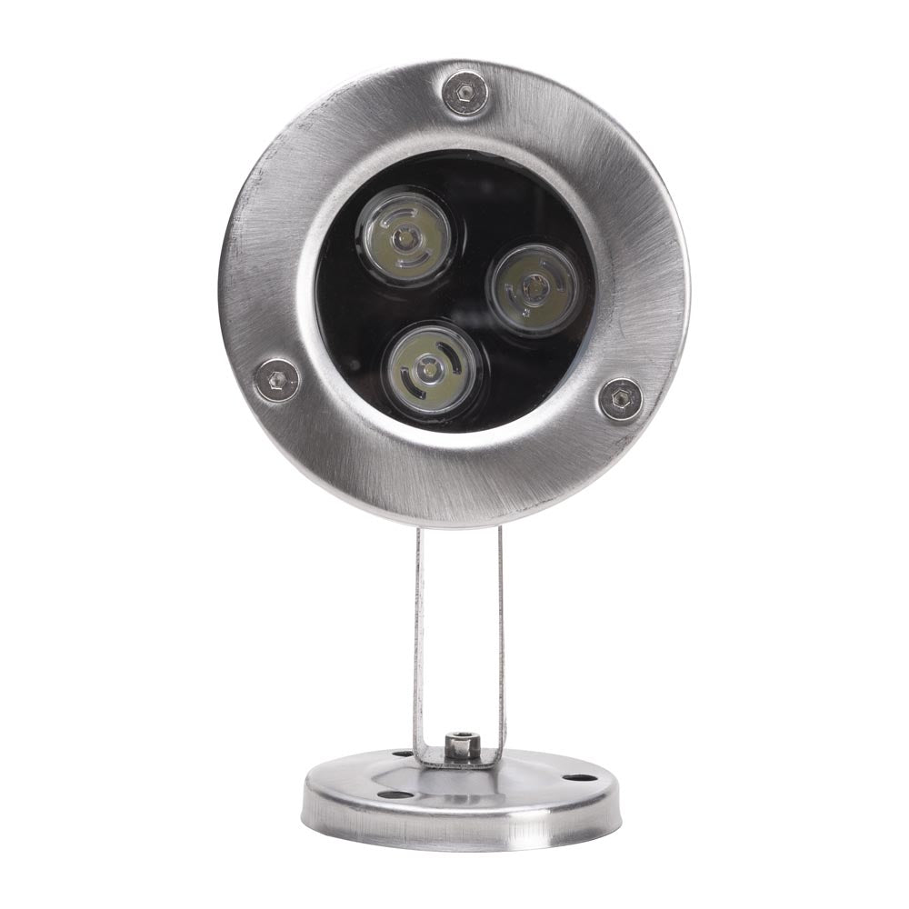 Erste LED-Poolscheinwerfer, 3 x 1 W, 6400 K, IP68