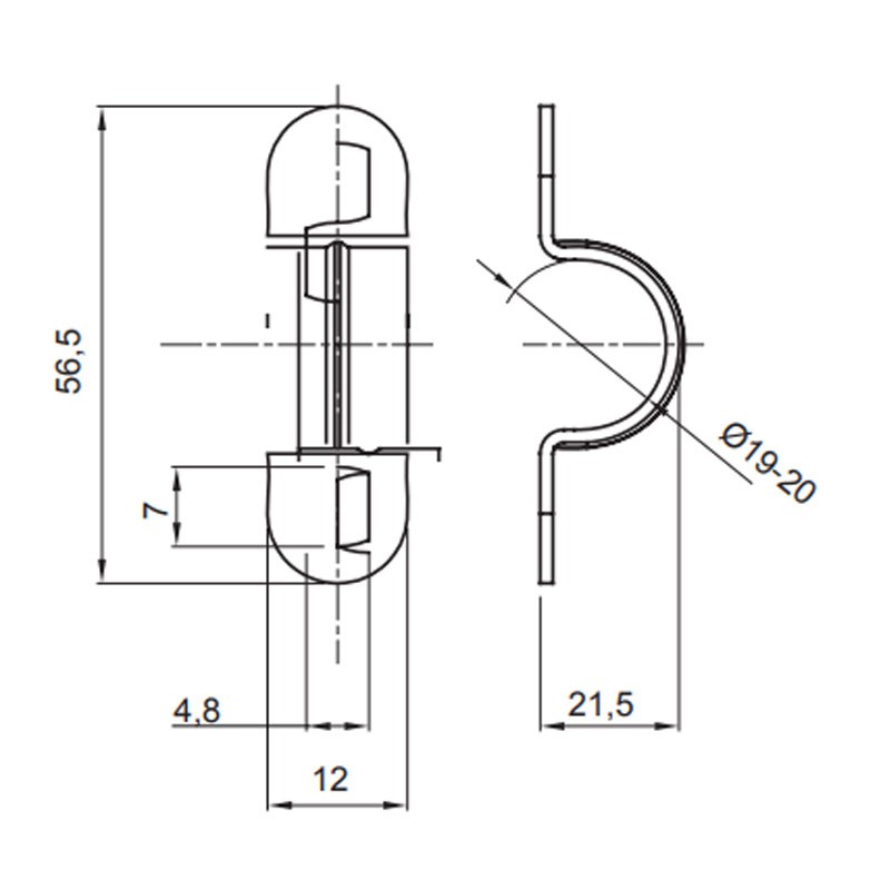Gewiss GW50825 Kabel- und Rohrverbinder Stahl verzinkt 19–20 mm Zubehör