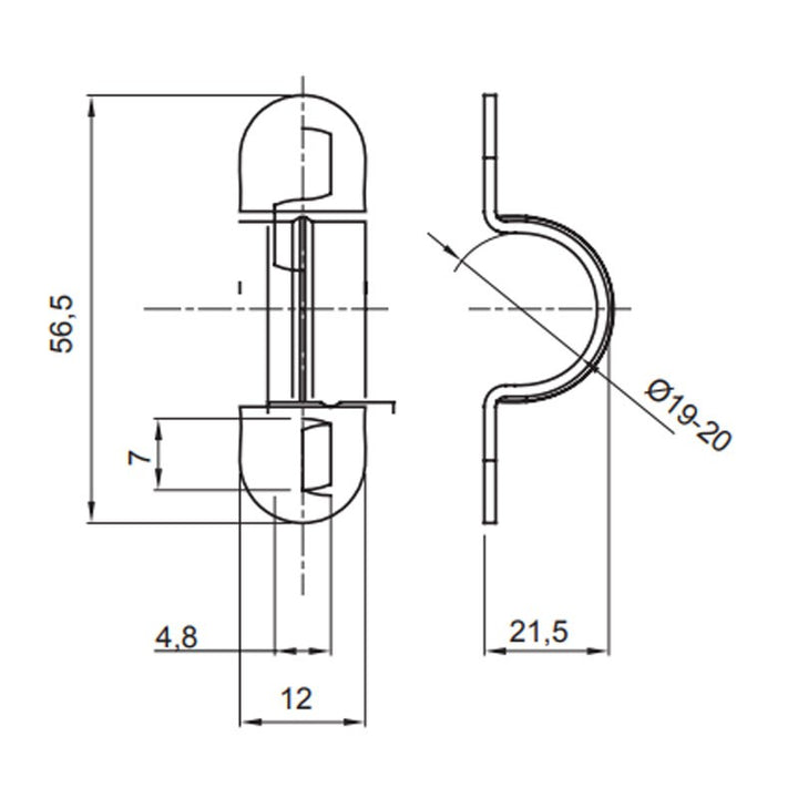 Gewiss GW50825 Kabel- und Rohrverbinder Stahl verzinkt 19–20 mm Zubehör