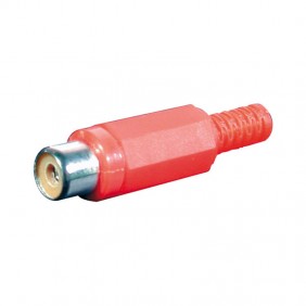 Melchioni RCA Rot Fliegender Stecker mit Kabelführung 433329712 Cinch-Stecker Zubehör