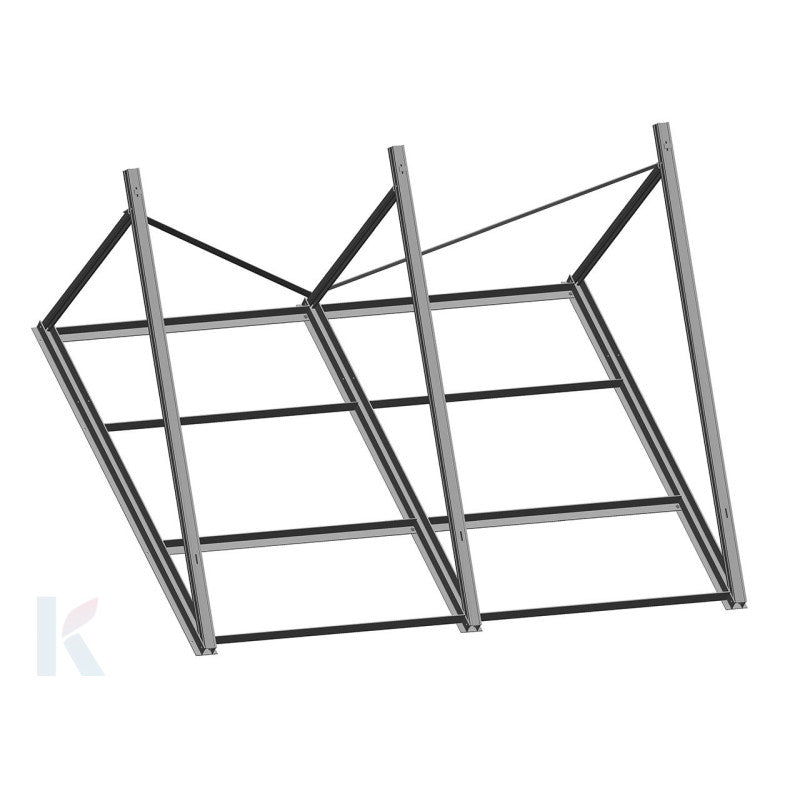 Solarics Daikin 162058 – Struktur for 2 EKSV26P Collectors in Flat Cover with Adjustable Tilt 30º-60º