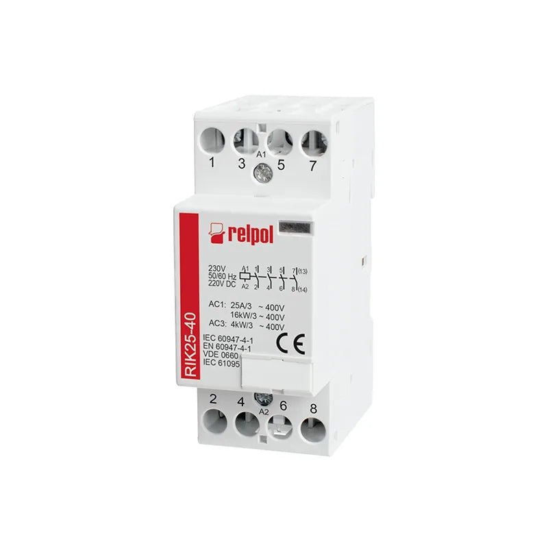Relpol RIK25-40-230 Installationsschütz 4 S, 25 A, Spule 230 V AC/DC