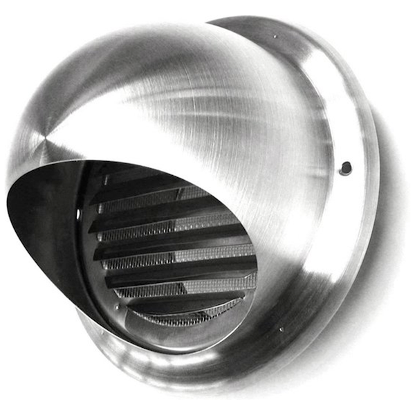 Paneir SUS 125 – Design-Lüftungsgitter, Edelstahl, Rohr 125 mm