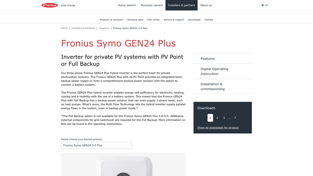 Fronius Symo Hybrid 4.0-3-S Wechselrichter