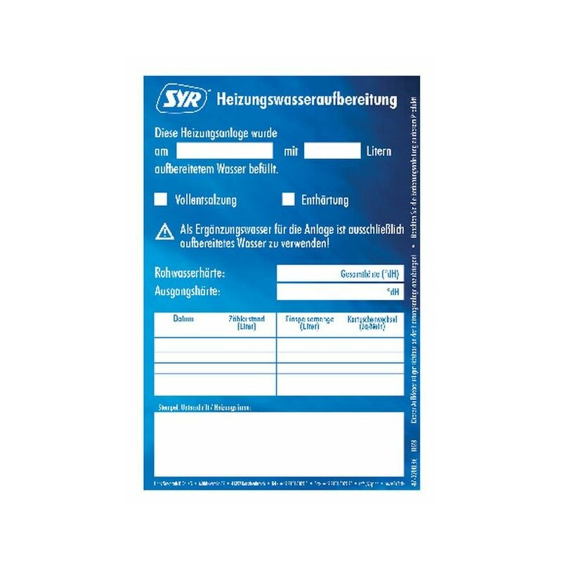 SYR Block Heizungswasseraufbereitung