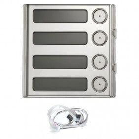 Urmet Sinthesi Steel 4-Tasten-Modul mit integriertem Expander 2VOICE 1158/84