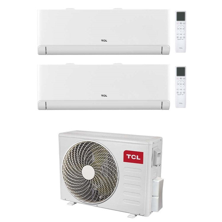 TCL 2-fach-Split-Klimagerät BreezeIN P5, Wandgerät, Inverter, WLAN, Weiß – Außengerät R32 5,1 kW, Innengeräte 9000+18000 BTU MT1821+SN[09]P5S0+SN[18]P5S2