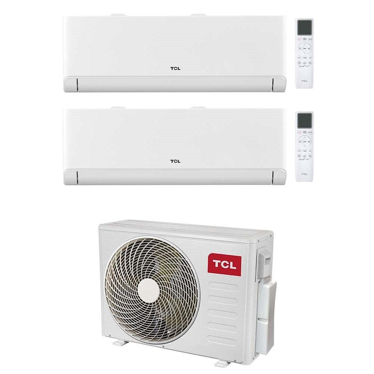 TCL 2-fach-Split-Klimagerät BreezeIN P5, Wandgerät, Inverter, WLAN, Weiß – Außengerät R32 7,9 kW, Innengeräte 9000+18000 BTU MT2730+SN[09]P5S0+SN[18]P5S2