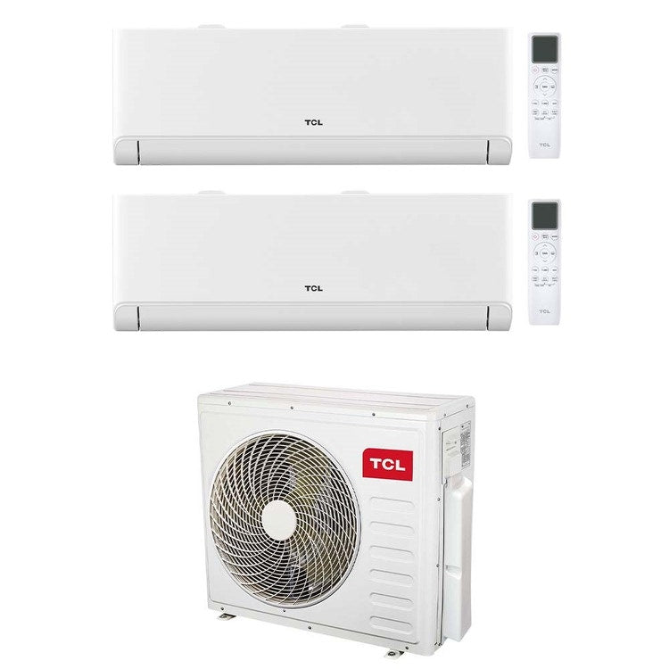 TCL 2-fach-Split-Klimagerät BreezeIN P5, Wandgerät, Inverter, WLAN, Weiß – Außengerät R32 12,2 kW, Innengeräte 12000+18000 BTU MT4250+SN[12]P5S0+SN[18]P5S2
