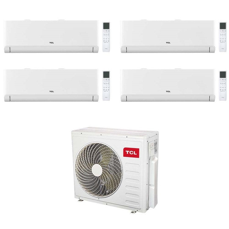 TCL 4-fach-Split-Klimagerät BreezeIN P5, Wandgerät, Inverter, WLAN, Weiß – Außengerät R32 9,4 kW, Innengeräte 9000+9000+9000+9000 BTU MT3240+SN[09|09|09|09]P5S0