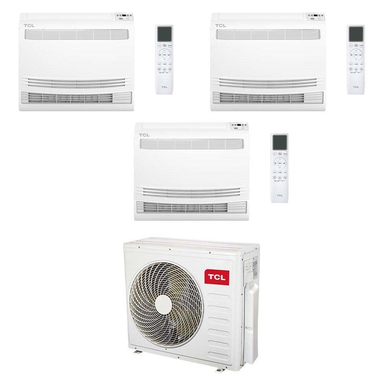 TCL 3-fach-Split-Klimagerät Konsole, Inverter, WLAN, Weiß – Außengerät R32 12,2 kW, Innengeräte 12000+12000+12000 BTU MT4250+MN[12|12|12]Z2