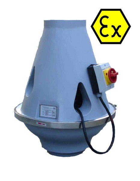 Venplast TCV 204 EX 400V PTC PE-EL – Dachventilator, säure- und explosionsgeschützt, Ø 160 mm, 0,12 kW, 400 V