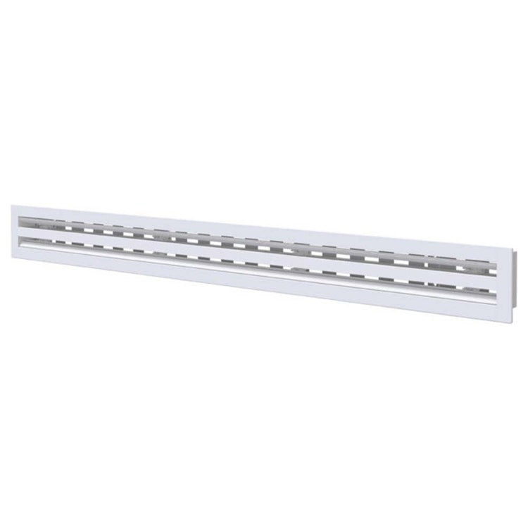 Tecnosystemi Sichtbarer Linear-Schlitzauslass aus Aluminium mit Klappe und mittlerem Deflektor L 100 cm, 2 Schlitze PWD301634