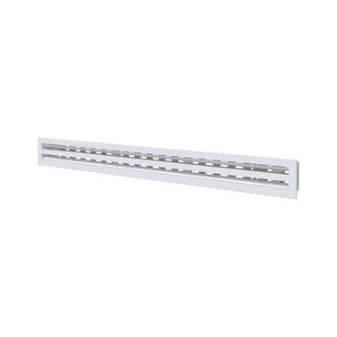Tecnosystemi Sichtbarer Linearverteiler aus Aluminium mit Klappe und zentralem Deflektor, 2 Schlitze, weiß L 150 cm PWD301643