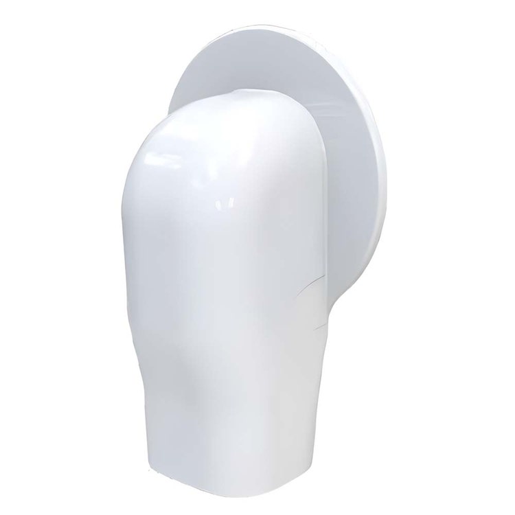 Tecnosystemi New Line Wandterminal mit rundem Flansch L. 6,7 H. 19 T. 6,8 cm, Weiß EXCELLENS TMR EXC 60 SCD100280